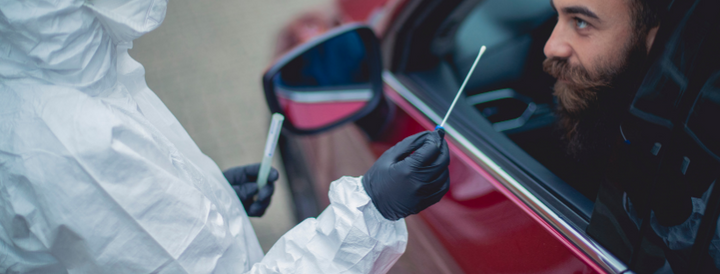 Swab testing of passengers