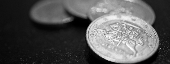 Closeup image of a coin