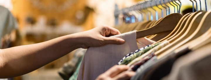 woman in a clothing store