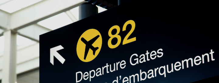 Departure Sign in an airport