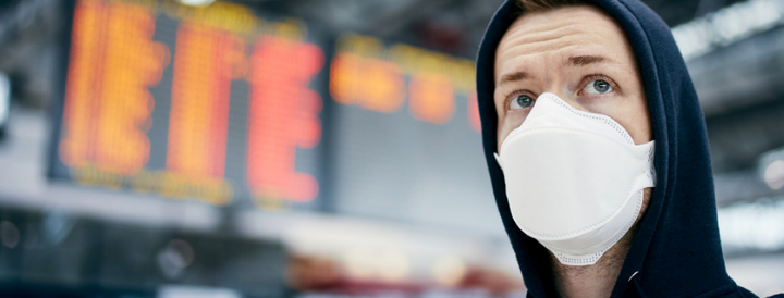 Man in Heathrow Airport Terminal 